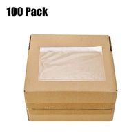 BESTEASY Packing List Pouches, Clear Adhesive Top Loading Packing List/Shipping Label Envelopes - 100 Packs (7.5 x 5.5)