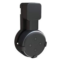 Echo Dot Wall Mount Hanger Stand for Dot 3nd Generation Case Hardware Brackets Hanger Stand Holder Compact Plug in Kitchens Bathroom (3rd gen Black)