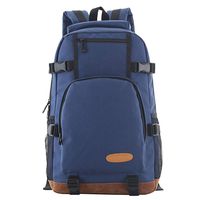 ShareKind Travel School Backpack Canvas Hiking Laptop Backpack Bookbag for Teens Men Women (Blue)