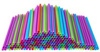 Drinking Straws 500 Count BPA-Free Multi-Colored Disposable Plastic Straw Assorted - DuraHome