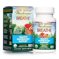 Host Defense, Breathe, 30 Capsules, Respiratory Support, Mushroom Supplement with Cordyceps, Reishi and Chaga, Vegan, Organic, Gluten Free, 15 Servings