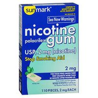 Sunmark Sunmark Nicotine Polacrilex Gum Mint Flavor, Mint Flavor 110 each 2 mg