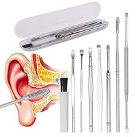 Ear Wax Removal, Anytec 7pcs Set Stainless Steel Spiral Portable Earpick Spoon Ear Tapping Ear Clean Ear Wax Remover Ear Care Beauty Tool Kit for Men Women
