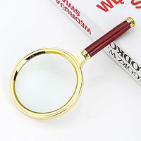 Portable Hand Held Magnifier 5X Magnification Magnifying Glass Large Reading Magnifier 75mm Optical Lenses Reading Tools with Detachable Handle for Books Newspapers Maps Stamps Coins Jewellery Crafts
