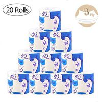 TeeBetter Toilet Paper - Ultra Soft Toilet Paper Bulk 3-Ply Bath Tissue Roll Replacement Kitchen Paper Soft & Smooth Household Paper for Home Hotel (20 Rolls)