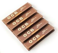 5 booklets x OCB Virgin King Size Slim UNBLEACHED Rolling paper - 160 papers