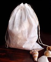Cotton Muslin Favor Bags (Pack of 12) - Select from 8 Different Sizes (8"x10")