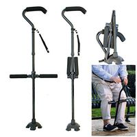 Folding Cane 300 lbs Walking Sticking for Men & Women - Collapsible, Lightweight, Height Adjustable Crutches Portable Walking Cane Mobility Aid