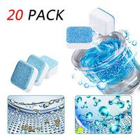Julvie Washing Machine Cleaner, Washing Machine Drum Deep Cleaning Cleaner Effervescent Tablets Washing machine Deodorant Descaler Detergentï¼Œ20 pcs