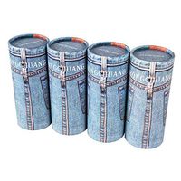 RONGCHUANG Facial Tissue 4 Packs, 120 Count Tissues Per Tube Portable Cylinder Box Roll for Office Car Home (Blue)