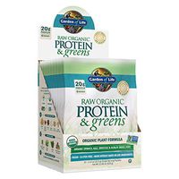 Garden of Life Greens and Protein Powder, 10ct Tray, Organic Raw Protein and Greens with Probiotics/Enzymes, Vegan, Gluten-Free, Light Sweet Powder
