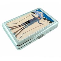 Perfection In Style Metal Silver Cigarette Case Vintage Art Deco Design 012