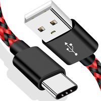 VOTY USB-C Type C Charging Cable 6.6 FT for Samsung Galaxy Note 9 8 S10 S9 S8 Plus,Pixel 2 XL,LG G7 G5 V35 V30 ThinQ,V30,Moto Z3 G6 X4,ZTE Blade Z Max X,Braided Fast Charger Cord for GoPro Hero 7 5 6