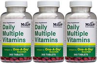 Daily Multiple Vitamins Compare To One A Day Essentials Multivitamin Multimineral Supplement 365 Tablets per Bottle Pack