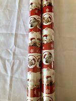Holiday Time Pets Cats Dogs Holiday Gift Wrapping Paper - 40 sq ft Roll (Cats and Dogs - Red)