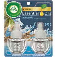 Air Wick Scented Oil Refill Plug In, Air Freshener Essential Oils, Life Scents Turquoise Oasis, 1.34 Ounce, 2 Pack