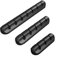 [3Pack] Cable Holder Clips,Self Adhesive Desktop Cable Organizer Cord Wire Management for USB Charging Cable,Power Cord,Mouse Cable,PC,TV,Office,Home