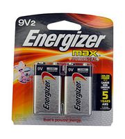 Energizer 2513x2 Max Alkaline 9 V Battery 522BP (Pack of 2)