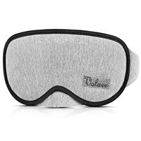 Sleep Mask for Men Women, 3D Contoured Eye Mask Sleeping Mask & Blindfold, Eye Night Mask with Ear Plug, Blockout Light Eye Blinder, Super Soft and Comfort Eye Shade Cover for Travel/Naps/Yoga, Grey