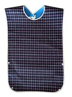 Reusable Clothing Protector, Waterproof Crumb Catcher Machine Washable Adult Bibs for Eating (Blue)
