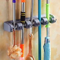SkyPig Broom Mop Holder Wall Mount Garage Tool Organizer for Rake or Mop Handles