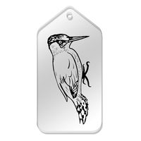 Azeeda 10 x Large 'Woodpecker' Clear Gift Tags (TG00077140)