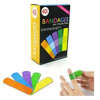 40 Bandages Adhesive Bands Flexible Strip Assorted Children First Aid Bands