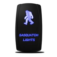 MICTUNING ACSSB Laser On-Off Rocker Switch with Jumper Wire, 5 Pin, 20 Amp, 12V, LED Lights, Sasquatch Light, Blue