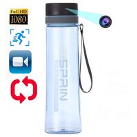 Hidden Spy Camera, HD Water Bottle Portable Camera, Video Recorder Support Motion Detection-No Need WiFi (Brown)