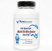 Full Spectrum Multi-VIT-Min-Amino Vitamins Minerals Amino Acids Iron Free * // 200 Capsules // Pure // by PureControl Supplements