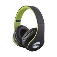 Alltrum Over-Ear Headphones,Hi-Fi Stereo Headset,Adjustable Headsets for Traveling/Sports/Relaxation,Foldable Headphones with Microphone and Music Playback for Most of Smartphones - Black-with-Green
