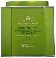 Harney & Sons Green Tea with Coconut, Ginger and Vanilla, 30 Sachets, 2.67 oz (75 g)