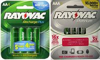 Rayovac Combo Deal!!!! 4 AA Recharge Plus 2400 mAh NiMH Rechargeable Batteries and 4 AAA Platinum Pre-Charged NiMH Batteries