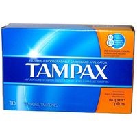 Tampax Tampons Cardboard with Flushable Applicator, Super Plus Absorbancy - 10 each, 3 Pack
