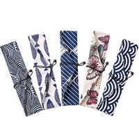 5 Pieces Straw Carrying Case, Straw Pouch, Travel Bag for Stainless Steel, Glass, Silicone, Bamboo, Cutlery and Cleaning Brush Straws, Safety and Reusable Straw Case(Style C, Small)