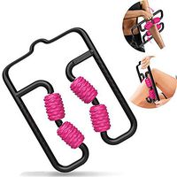 4-Point Foam Roller Massager | Multi-Functional, Pressure Point Massage Tool || 2019 Brand-New 4-Point Foam Roller Massager || (Pink)