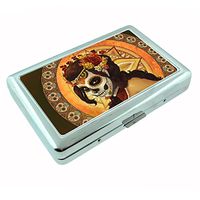 Perfection In Style Silver Cigarette Case Metal Wallet Aztec Design D006