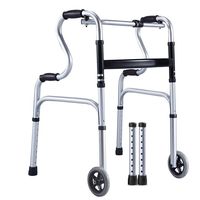 EGCLJ Elderly Front Wheel Walker Walking Assist Aid Adjustable Height Walking Frame Medical Walking Mobility Aid for Pregnant, Disabled (Color : B)