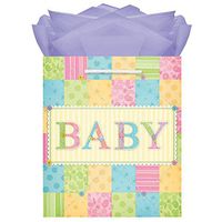 Amscan Gift Bag Medium, 8" x 9-1/2" x 4-1/4", 12pk, Cute as a Button