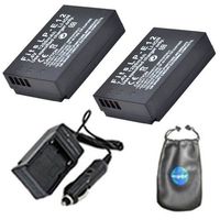 Amsahr S-LPE12-2CT Digital Replacement Battery Plus Travel Charger for Canon LP-E12, LC-E12 (Gray)