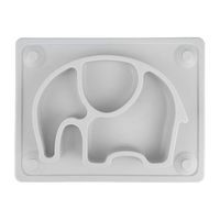 Baby Suction Placemat - SILIVO Non-Slip Silicone Toddler Plates with Suction Cups Fits Most Highchair Trays - 10"x7.7"x1"