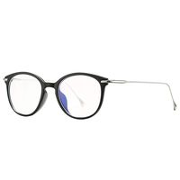 COASION Blue Light Blocking Glasses for Women Vintage Round Anti Blue Ray Computer Game Eyeglasses (Matte Black/Silver)