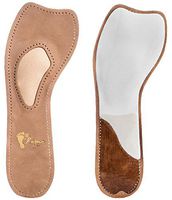 Half Moon Leather High Heel Insoles (EU38, Cognac)