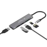 FEDBNET Multi-Port USB Type-C Docking Station Laptop Adapter, 5 in 1 Type C Laptop Docking Station USB 3.0 HDMI TF LAN PD USB Hub for MacBook and More USB C Devices