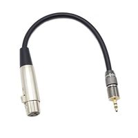 MMNNE 30CM Impedance Matching Transformer XLR Female to 3.5mm (1/8" Mini) TRS Male Cable - Connects Microphone to Camcorders DSLR Cameras Computer Recording Device, Microphones to Camcorder