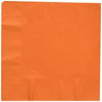 Creative Converting Luncheon Napkins 6.5"X6.5" 50/Pkg-Sunkissed Orange