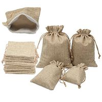 YUKUNTANG Burlap Bags, 20 Pcs Wedding Party Jewelry Favor Gift Candy Drawstring Pouch Burlap Sacks for Arts, Crafts, Presents, Snacks, Christmas, Thanksgiving (6.7"X9")