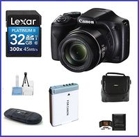 Canon PowerShot SX540 HS Digital Camera Bundle; Includes: 32GB SDHC Class 10 Memory Card + Spare Battery + Small Camera Bag & More