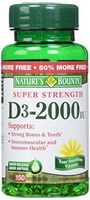 Nature's Bounty, D 2000 Iu Softgels, 150 Count