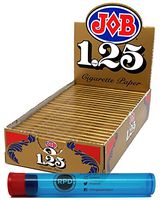 Job 1.25 Gold Rolling Papers (24 Pack/Full Box) with Rolling Paper Depot Doob Tube